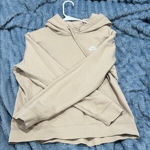 tan nike hoodie small stains